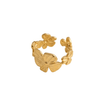 Anillo Jardín Floral - Enchape de Oro 18k - Ajustable