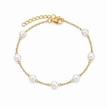 Pulsera Perlas Clásica - Enchape de Oro 18k