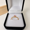 Anillo Corazón Rosa Imperial - Enchape de Oro 18k