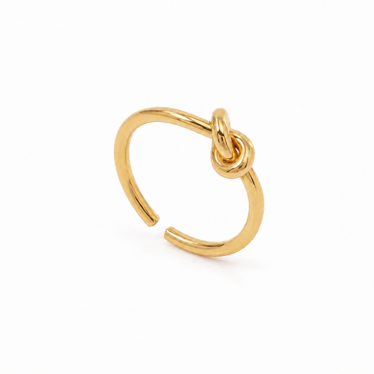 Anillo Nudo Eterno - Ajustable - Enchape de Oro 18k