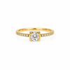 Anillo Solitario - Enchape de Oro Premium 18k