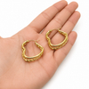 Argollas triple Corazón - Enchape de Oro 18k