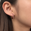 Argollas tonos Rubí - Baño de Oro 18k