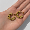 Argollas Gold Twist - 2,3cm - Enchape de Oro 18k