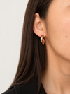 Aros Media Luna - Enchape de Oro Rosa 18k