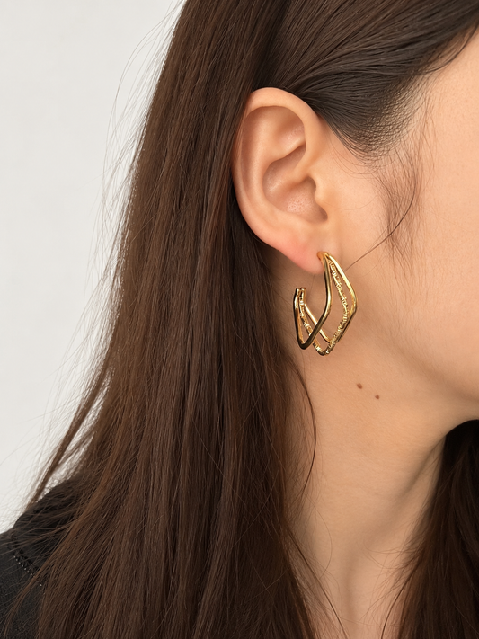 Aros triple - Enchape de Oro 18k