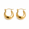 Aros Bote Escultural - Enchape de Oro 18k