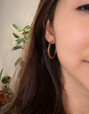 Argollas Espiga - Enchape de Oro 18k