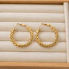Argollas Espiga - Enchape de Oro 18k