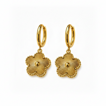 Aros Flora Radiante - Enchape de Oro 18k