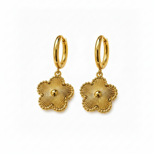 Aros Flora Radiante - Enchape de Oro 18k