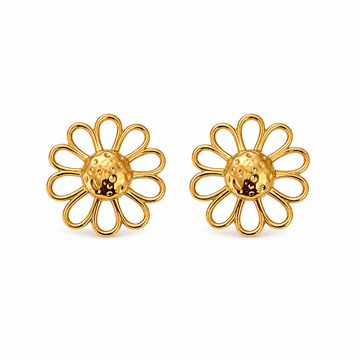 Aros Margarita Gold - Enchape de Oro 18k