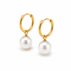 Aros Perla Celestia - Enchape de Oro 18k