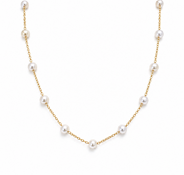 Cadena de Perlas - Enchape de Oro 18k