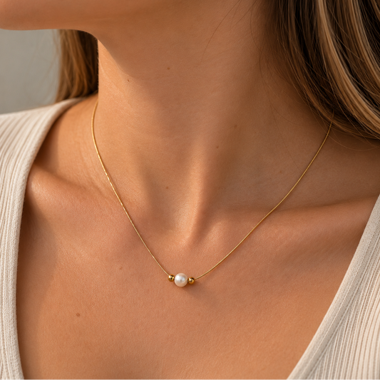 Collar Perla Étoile - Enchape de Oro 18k