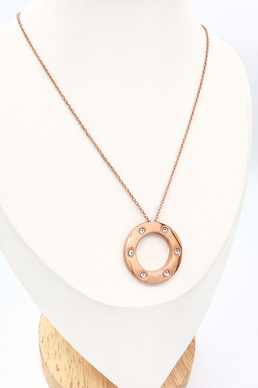 Collar Elegance Oro Rosa –  Enchape Oro 18K