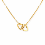 Collar Corazones Entrelazados - Enchape Oro 18k