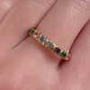 Anillo Cintillo Arcoíris - Enchape de Oro Premium 18k