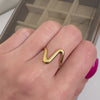Anillo Onda - Ajustable - Enchape de Oro 18k