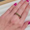 Anillo Cintillo Esmeralda - Enchape de Oro Premium 18k