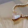 Collar Tennis Corazón - Enchape de Oro Premium 18k