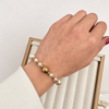 Pulsera Perlas y Esferas Gold - Enchape de Oro 18k