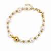 Pulsera Perlas y Esferas Gold - Enchape de Oro 18k